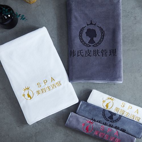 美容院专用毛巾定制logo绣字皮肤管理纳米包头巾不掉毛套件烫字 - 竹