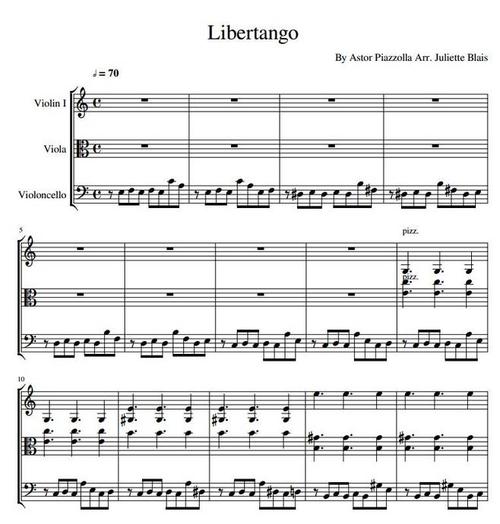 自由探戈 皮亚佐拉 libertango 弦乐三重奏附音频秒发促销-淘宝网