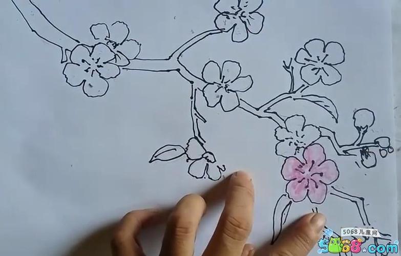 春天的桃花怎么画好看教程