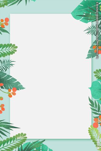 小清新花卉植物边框图片