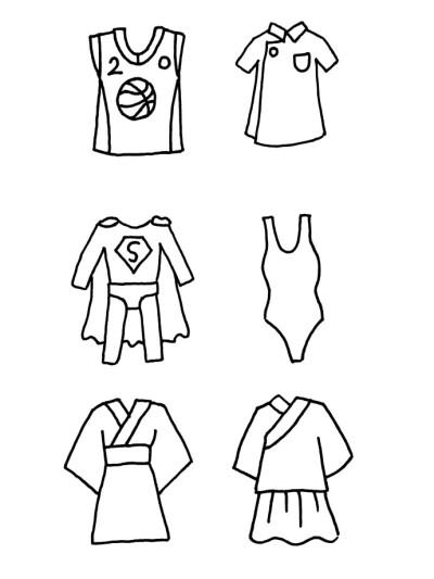 简笔画人衣服