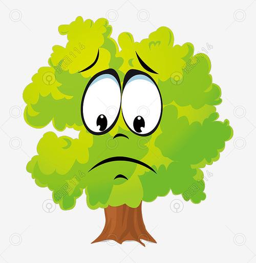 卡通树伤心表情