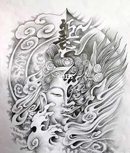 一念之间纹身手稿 纹身图案素材 纹身图案_纹身_御玺刺青自由行热门