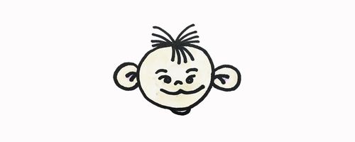 大耳朵图图简笔画,大耳朵图图简笔画步骤   先画出图图那圆圆的脑袋
