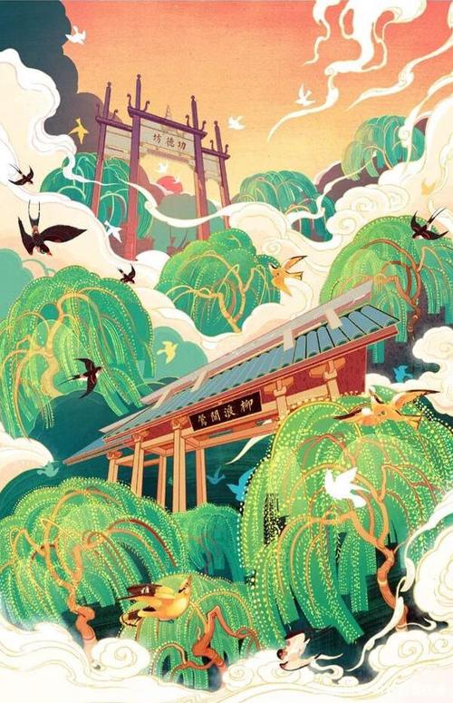 艺术家系列no.1142-特浓tn 中国插画师 相当经典的国风插画