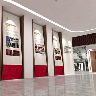 展厅博物馆展馆壁画学校培训机构背景墙企业党建文化来图定制壁纸