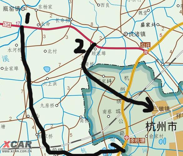 外地车104国道进杭州免进城费走法