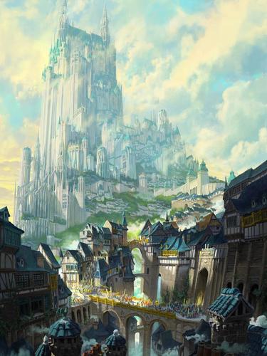 韩国概念艺术家:中世纪建筑与城堡,用色非常高级