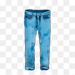 卡通牛仔裤矢量图下载