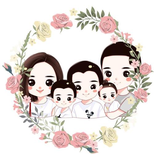 一家五口头像设计,全家福合照图片,幸福的样子真好