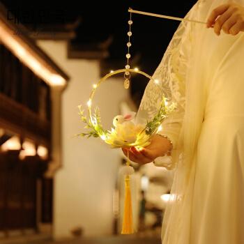 【diy小兔子木框灯笼】红衣玉兔中秋 天宫中秋快乐