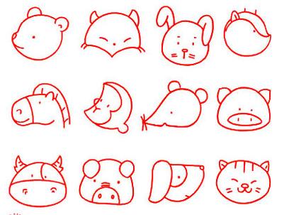 小动物的脸庞_动物简笔画-e学堂