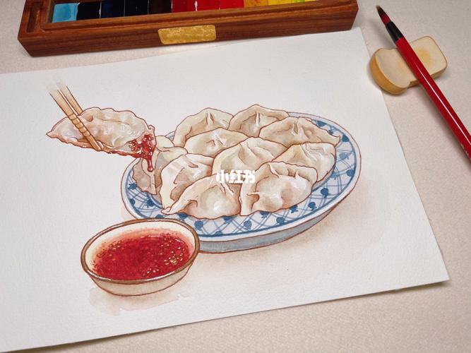 过年06的饺子09_饺子_绘画_绘画日常_文化_绘画