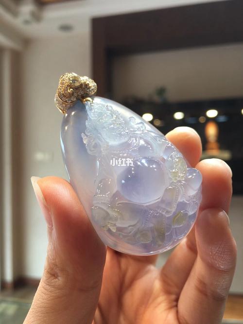 超级美的冰紫三彩黄财神大师作品_翡翠_时尚_配饰