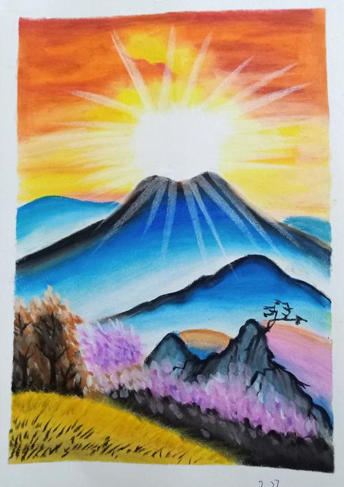 我的第一本油画棒风景画