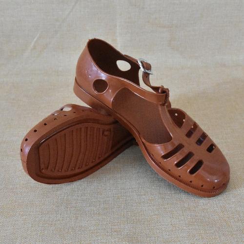 老式塑料凉鞋3547黄凉鞋怀旧包头军凉鞋复古7080年代复古表演