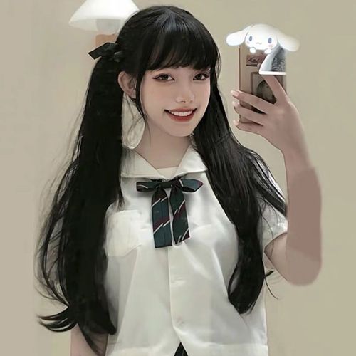 假发女jk双马尾lolita日系绑带式直发高马尾萝莉软妹