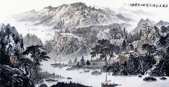 著名画家---冯聚成作品赏析|中国画|山水画|书法|艺术