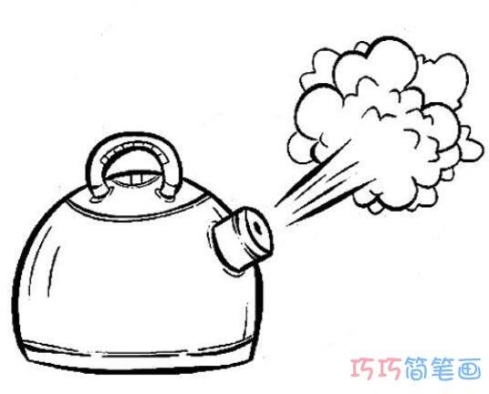 烧开水壶怎么画素描烧水壶的画法简笔画教程