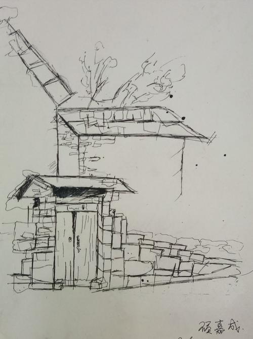 素描班风景速写