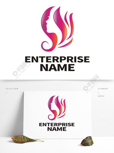 简约美女剪影美容美发logo标志设计