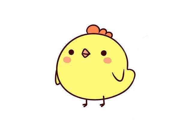 毛茸茸的小鸡_简笔画_笨笨画屋