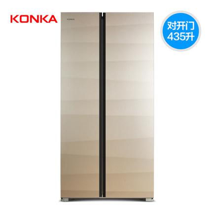 konka/康佳 bcd-435bx5s 对开门冰箱怎么样好吗评价 家用一级节能 双
