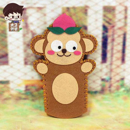 免裁剪不织布 动物手偶幼儿园必备手工diy制作材料包