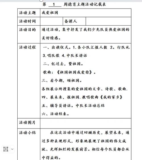 �班级主题班会活动全记录�