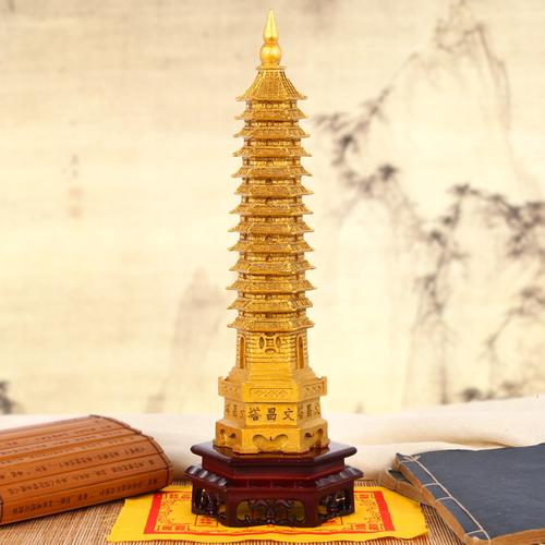 开光纯铜文昌塔摆件