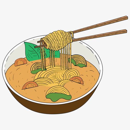 卡通面条矢量图下载