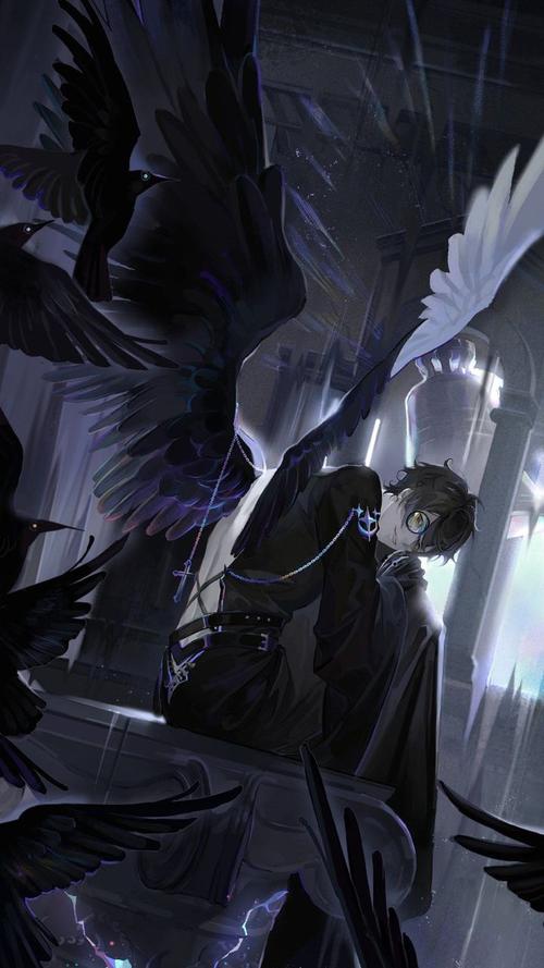 有没有帅气的男性动漫壁纸,最好是黑白的,画风细腻的那种,不娘炮?