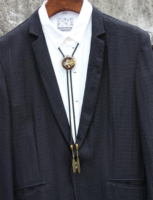 原创设计师 男女全手工蒸汽朋克齿轮波洛领带bolo tie