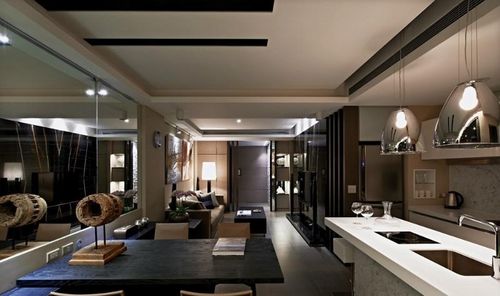 家装餐厅玻璃背景墙效果图欣赏效果图