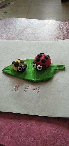 看!这几个是我们一年级小朋友用橡皮泥捏出的小动物,是不是很可爱