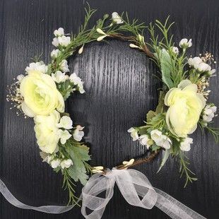 韩式新娘花环发箍超仙手工森系花朵头饰结婚饰品婚纱礼服影楼配饰