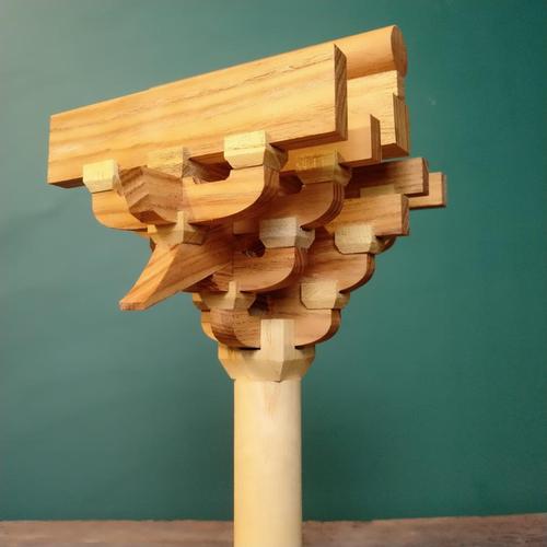 新款宋五铺作斗拱古建筑模型可拆卸文创斗栱摆件实木槐木 槐木