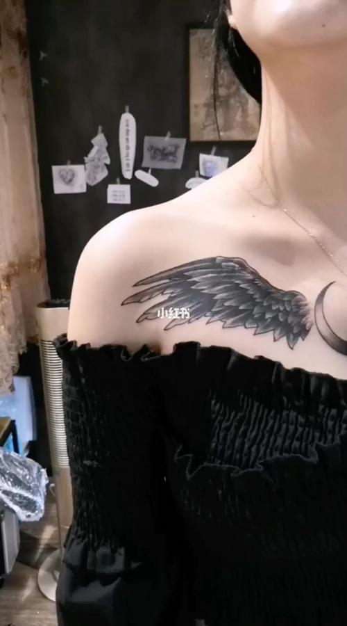 胸口纹身|翅膀纹身|暗黑纹身|_纹身_美妆_彩妆