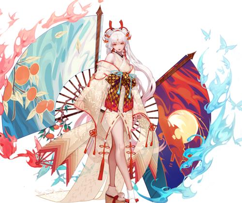 决战平安京式神设计:离岛歌姬 不知火【自捏】