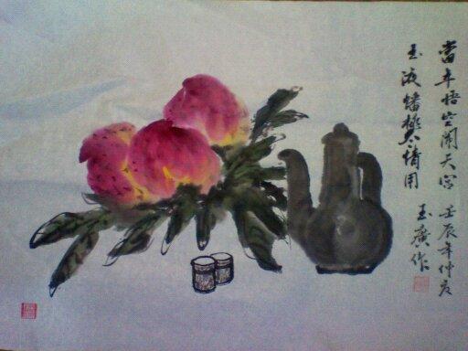 学国画--桃子