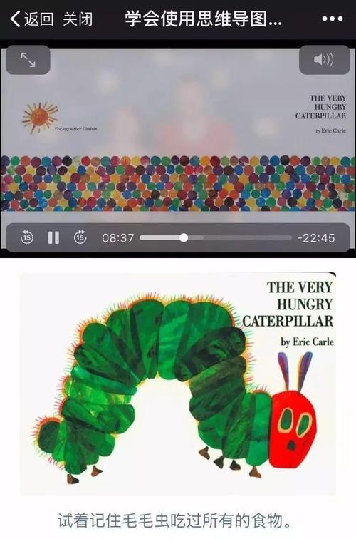 老师们带着大家阅读了一个故事:《好饿的毛毛虫》.