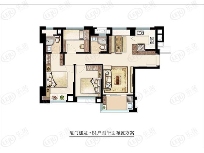 建发住宅海玥和鸣b户型户型图