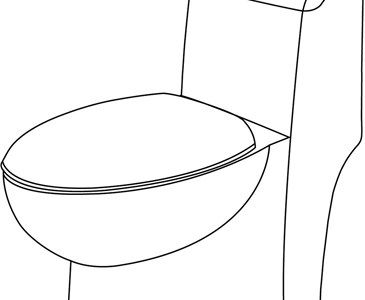 蹲坑式马桶简笔画