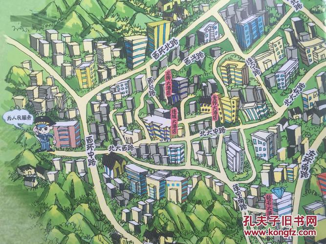 连城县旅游 手绘地图 连城县地图 连城地图 龙岩地图