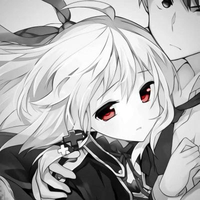 黑化头像情侣图片动漫一对 二次元黑暗系情侣头像