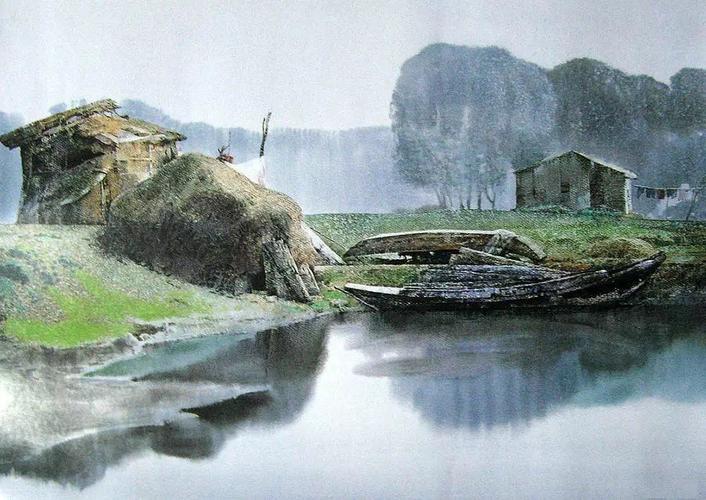 著名水彩画家,湖北美术学院教授刘寿祥的作品.