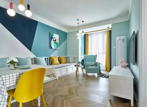 乳胶漆调色后,撞色拼色风更惊艳!