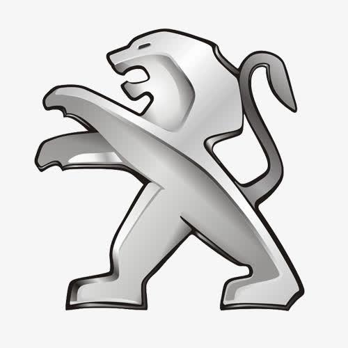 银色质感装饰东风标致汽车logo