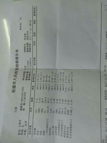 请医生帮我看一下血脂和肾功能的检查结果