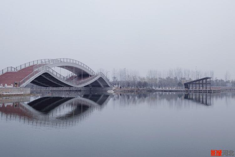 石家庄龙泉湖湿地初冬雾色